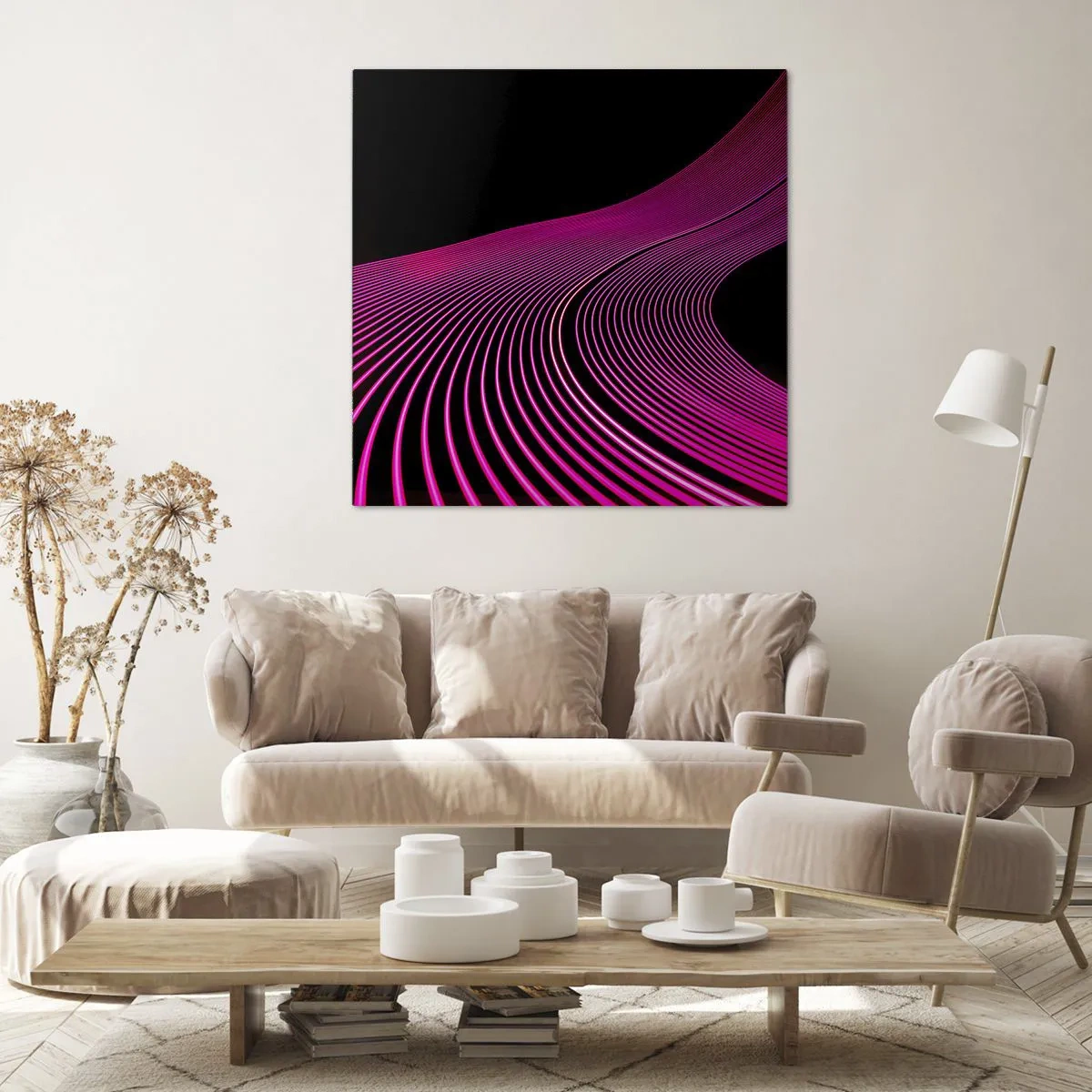 Canvastavla - Bild på duk - Ljusets allé - 50x50 cm