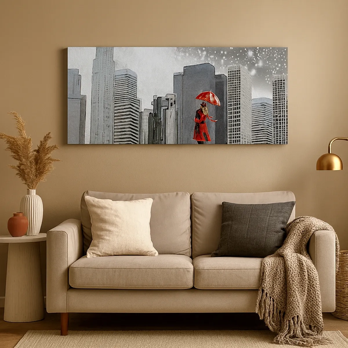 Canvastavla - Bild på duk - Människan är inte sten - 30x30 cm