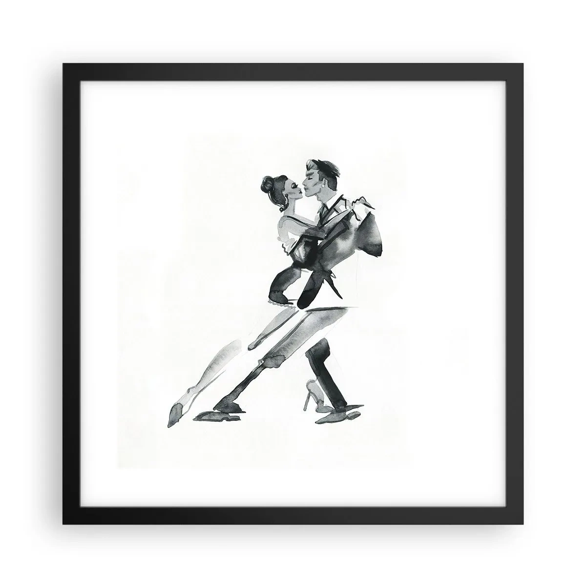 Affisch i svart ram - I en rytm - 40x40 cm