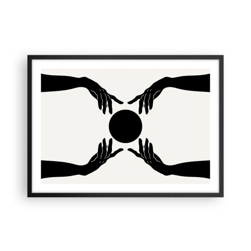 Affisch i svart ram - Ett hemligt tecken - 70x50 cm