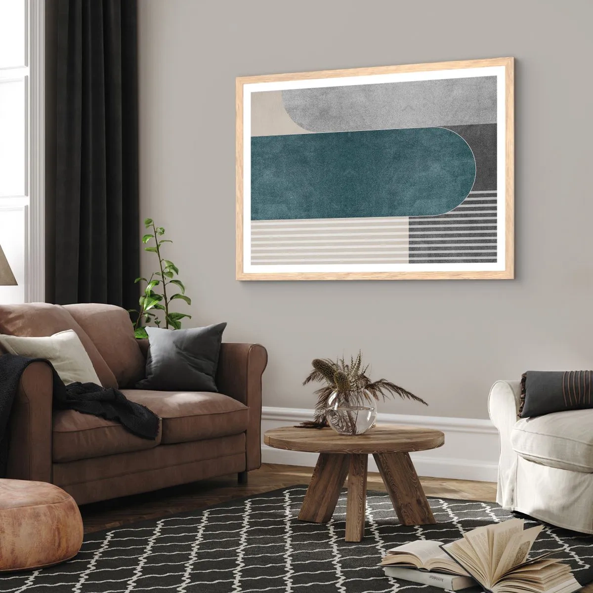 Affisch i ram av ljusek - Horisontell komposition - 70x50 cm