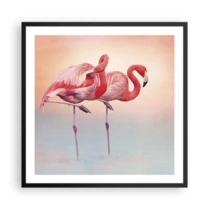 Affisch i svart ram - I solnedgångens färg - 60x60 cm