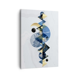 Canvastavla - Bild på duk - Geometriskt landskap - 50x70 cm