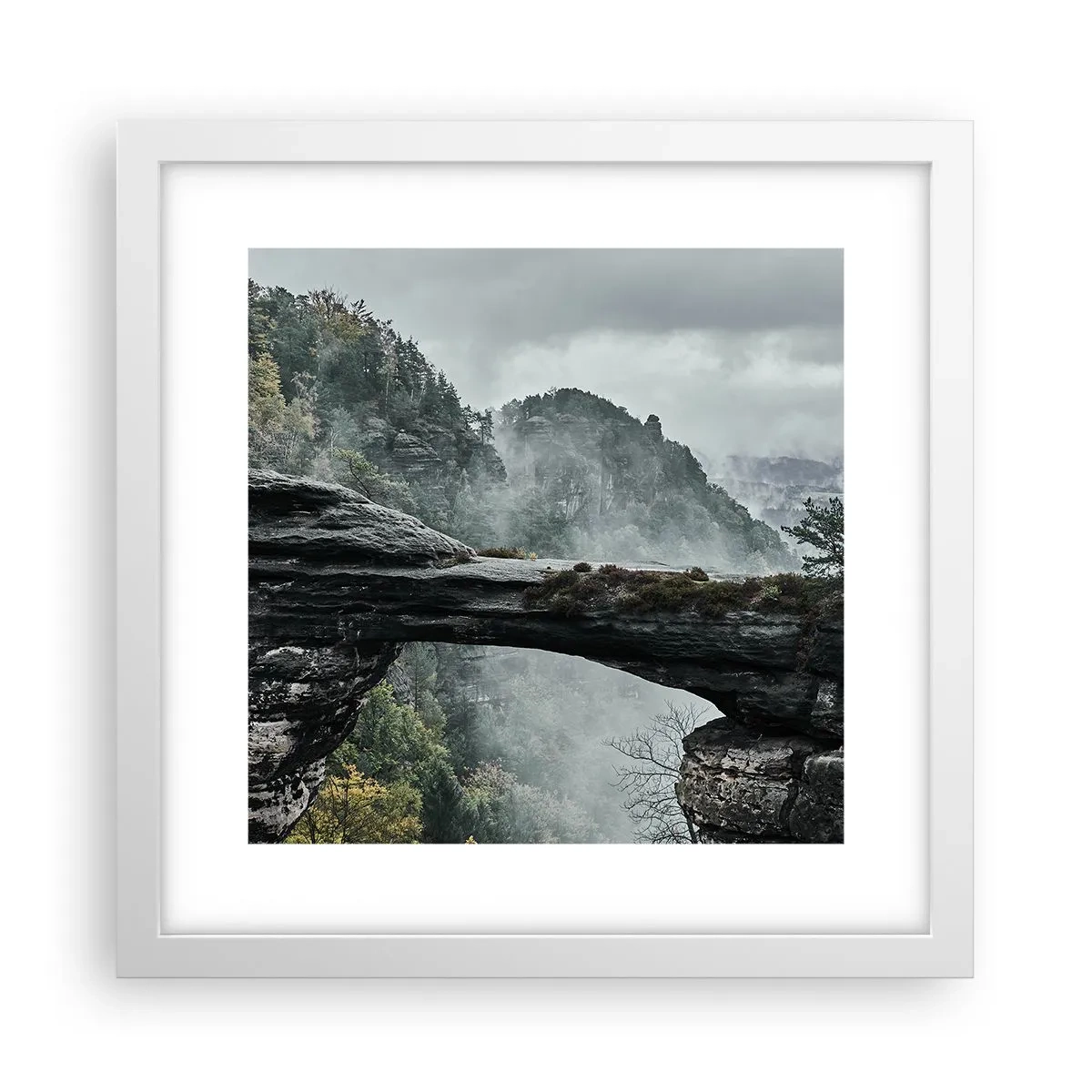 Affisch i vit ram - Äventyret är på väg att börja - 30x30 cm