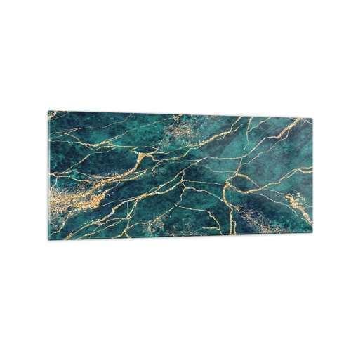 Glastavla - Bild på glas - Guldåder - 120x50 cm