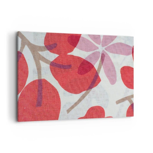 Canvastavla - Bild på duk - Blomsterkomposition i rosa - 100x70 cm