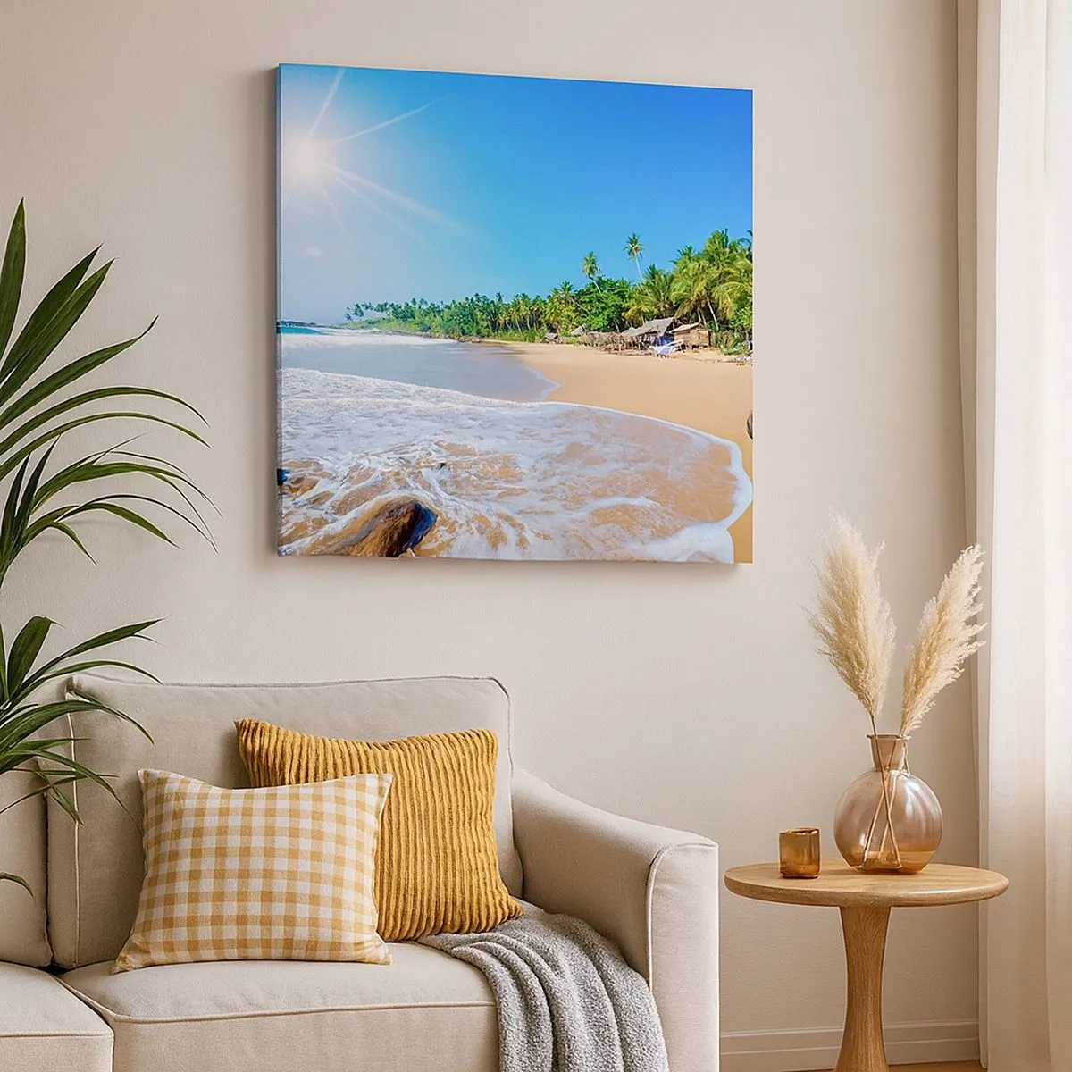 Canvastavla - Bild på duk - Exotisk plats för dig - 30x30 cm