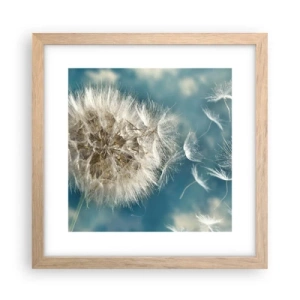 Affisch i ram av ljusek - Ängelns andetag - 30x30 cm