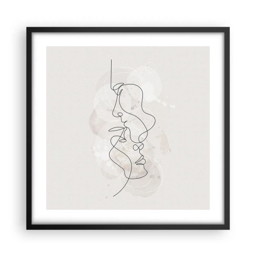 Affisch i svart ram - Tilltrasslade i famn - 50x50 cm