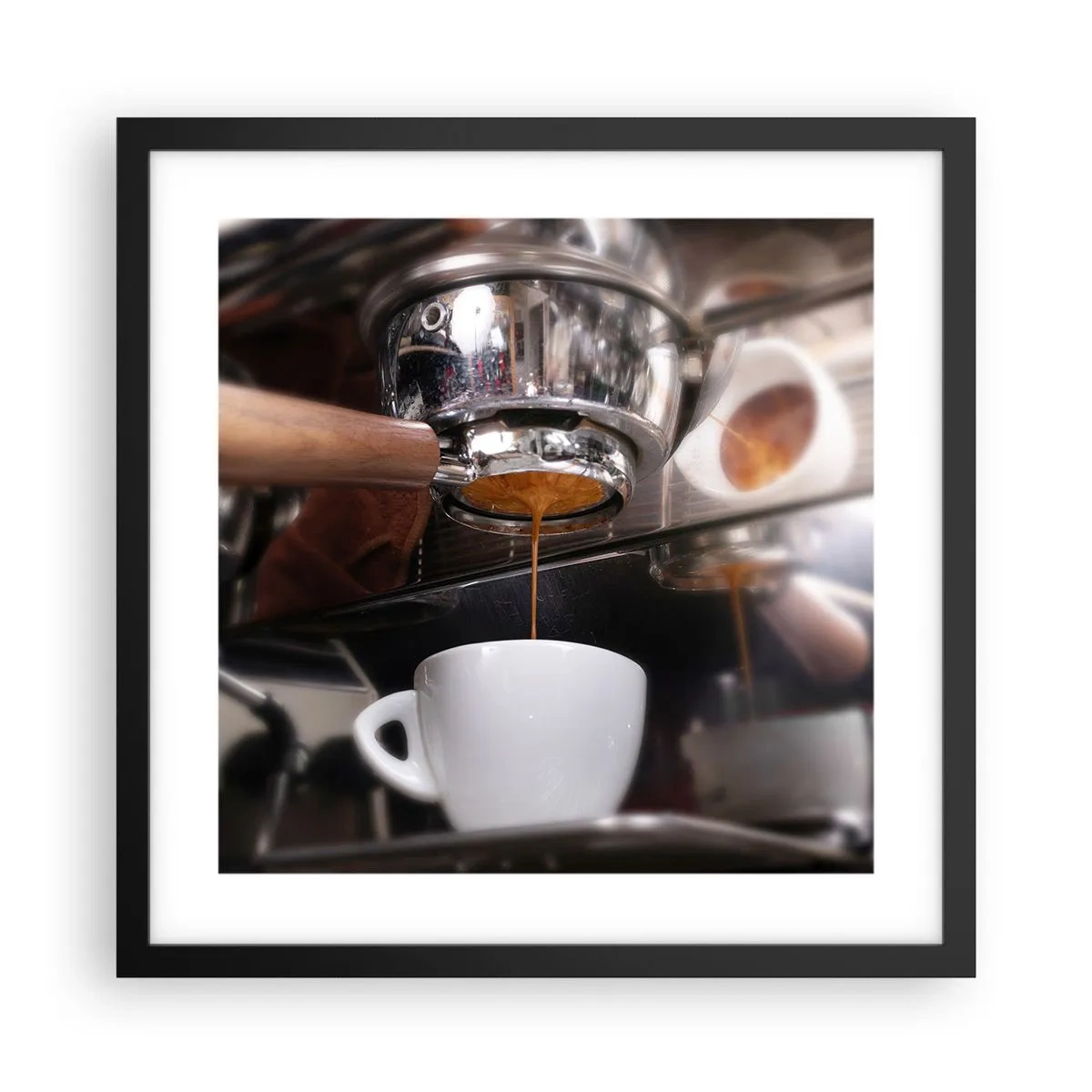 Affisch i svart ram - En bra stund på dagen - 40x40 cm