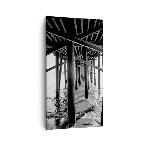 Canvastavla - Bild på duk - Gömställe på stranden - 45x80 cm