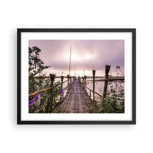 Affisch i svart ram - Asiens lugn och tystnad - 50x40 cm