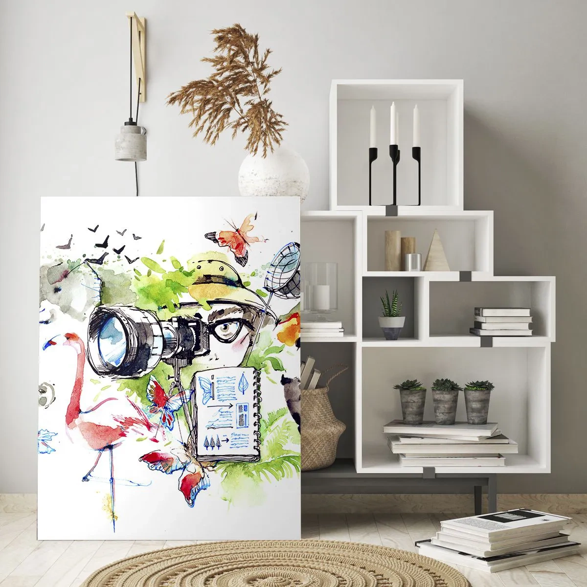 Glastavla - Bild på glas - I resenärens objektiv - 70x100 cm