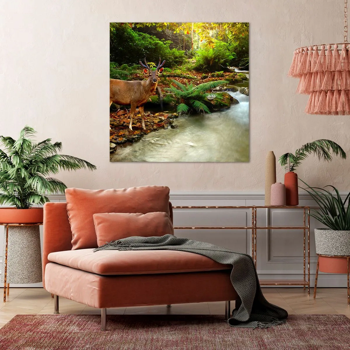 Canvastavla - Bild på duk - Välkommen till min värld - 40x40 cm