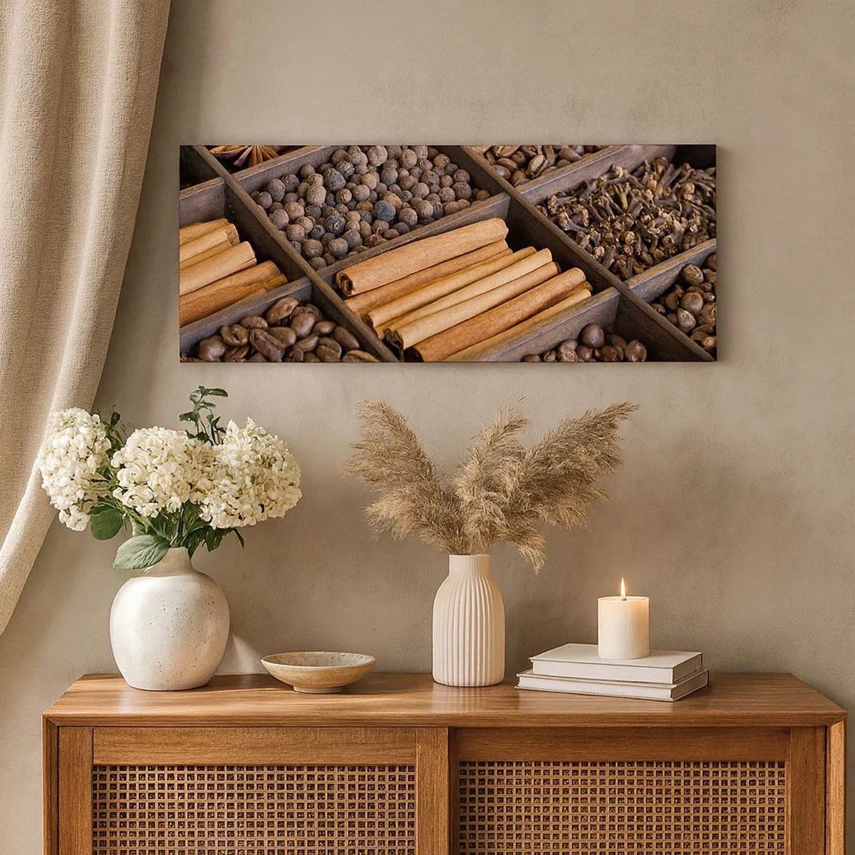 Canvastavla - Bild på duk - Aromskattekista - 100x40 cm