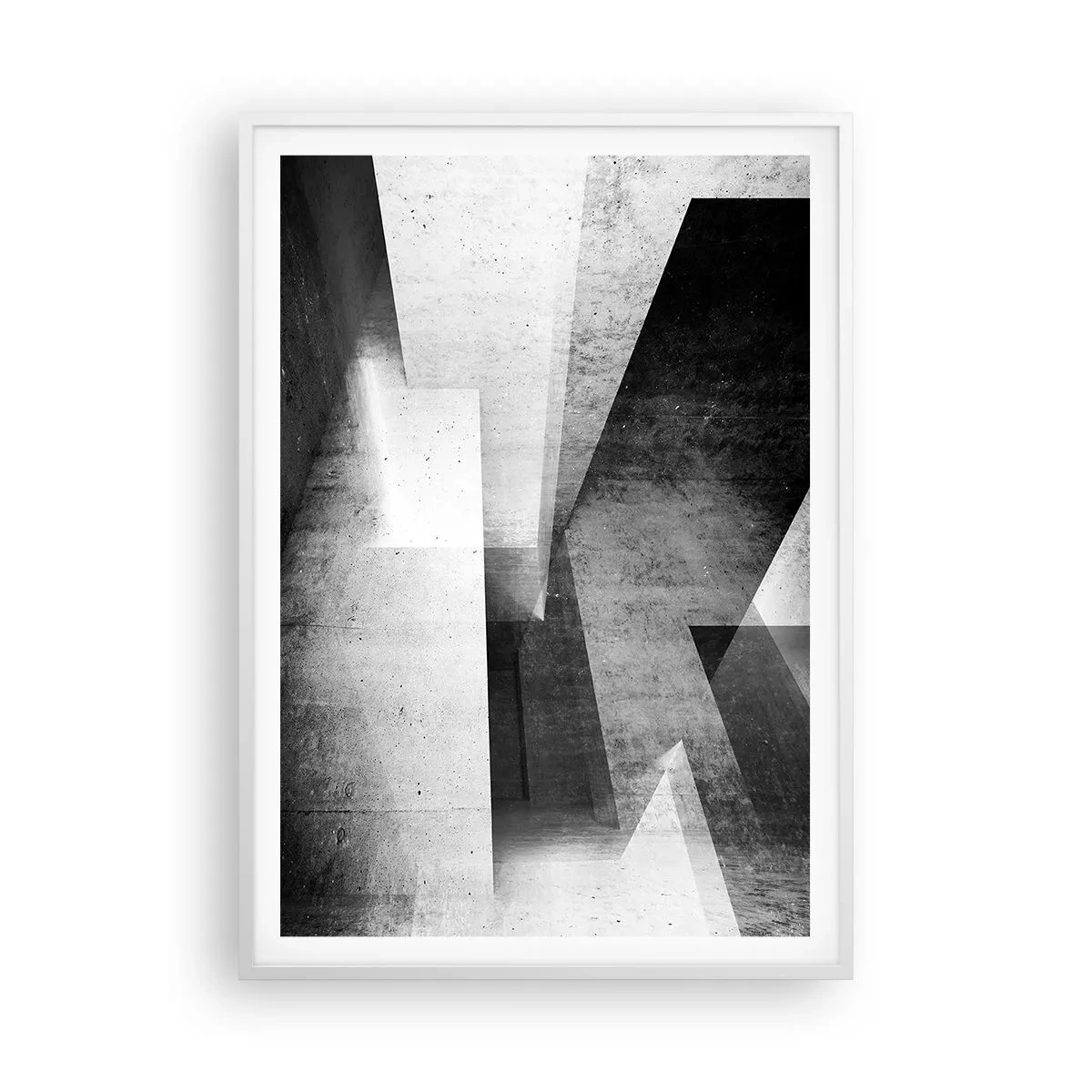 Affisch i vit ram - Rummets struktur - 70x100 cm