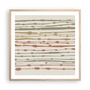 Affisch i ram av ljusek - Musikalisk färgnotation - 60x60 cm