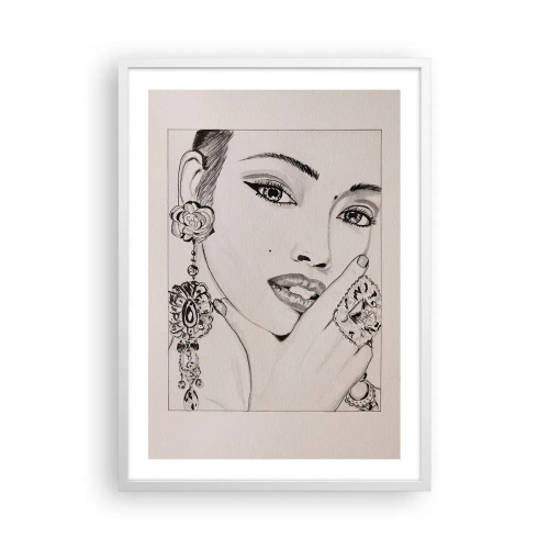 Affisch i vit ram - Den vackraste juvelen - 50x70 cm