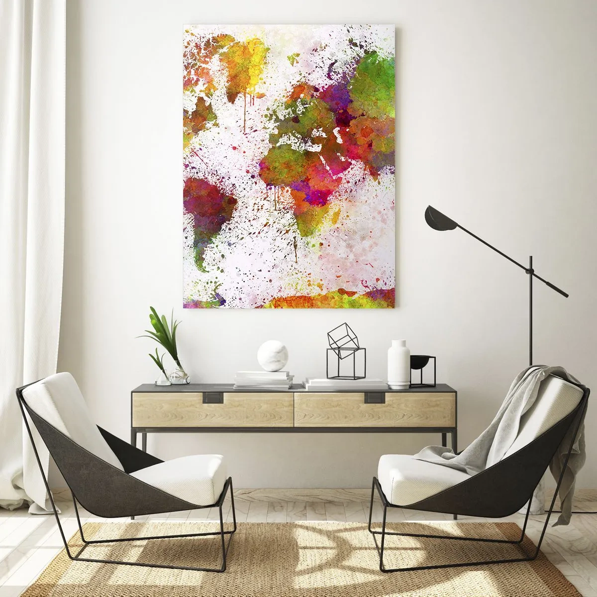 Glastavla - Bild på glas - Det blev bara så - 50x70 cm