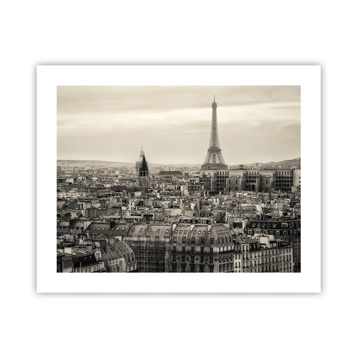 Affisch - Över Paris tak - 50x40 cm