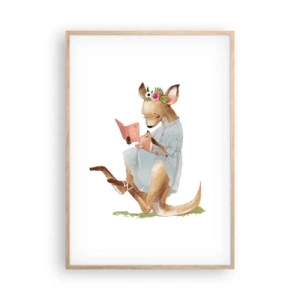 Affisch i ram av ljusek - Mamma, läs för mig - 70x100 cm