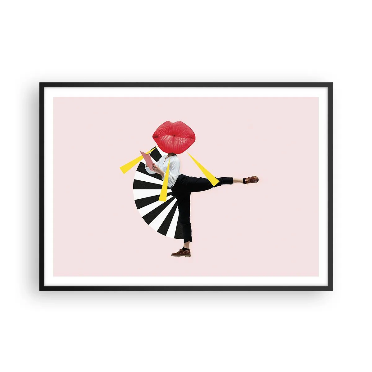 Affisch i svart ram - Surrealistisk pop-art - 100x70 cm