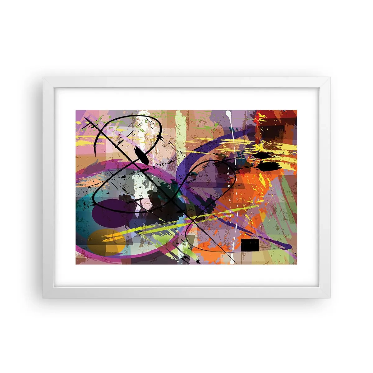 Affisch i vit ram - Rakt fram eller runt - 40x30 cm