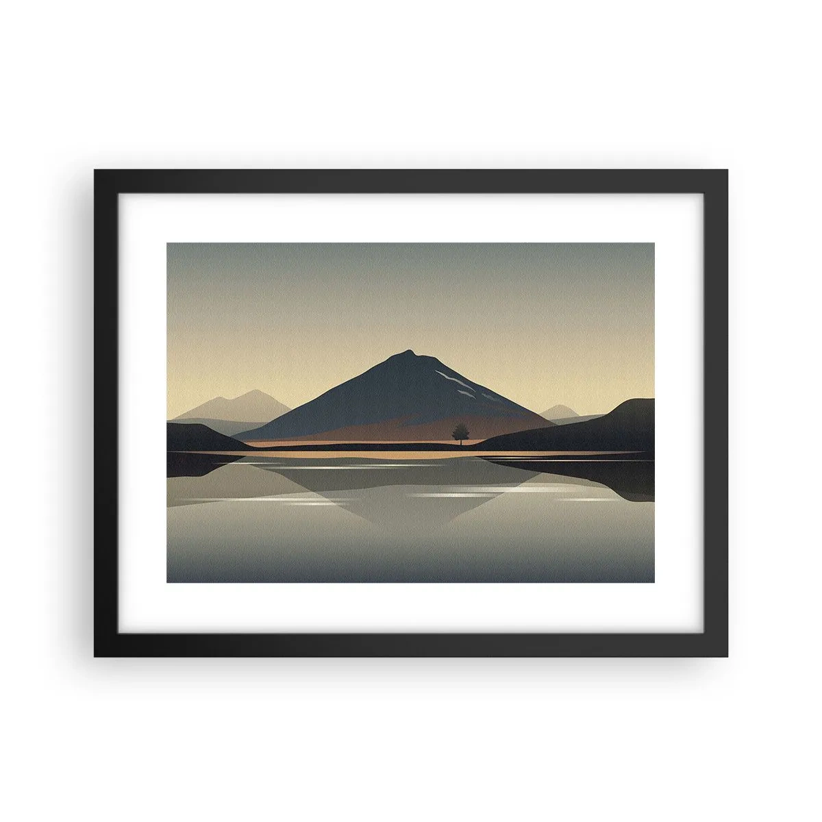 Affisch i svart ram - Spegelbild - 40x30 cm