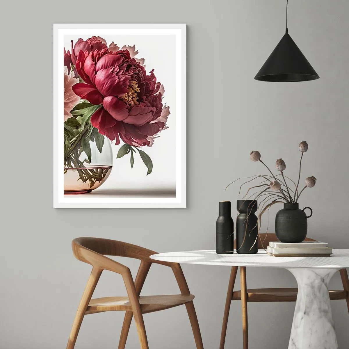 Affisch i vit ram - I full blom av skönhet - 50x70 cm
