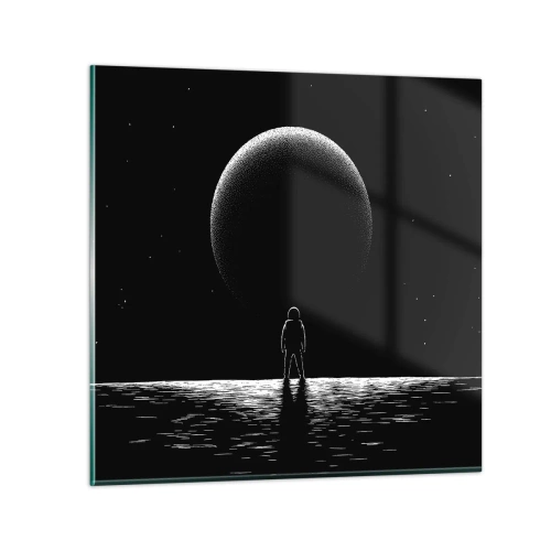 Glastavla - Bild på glas - Ansikte mot ansikte - 40x40 cm