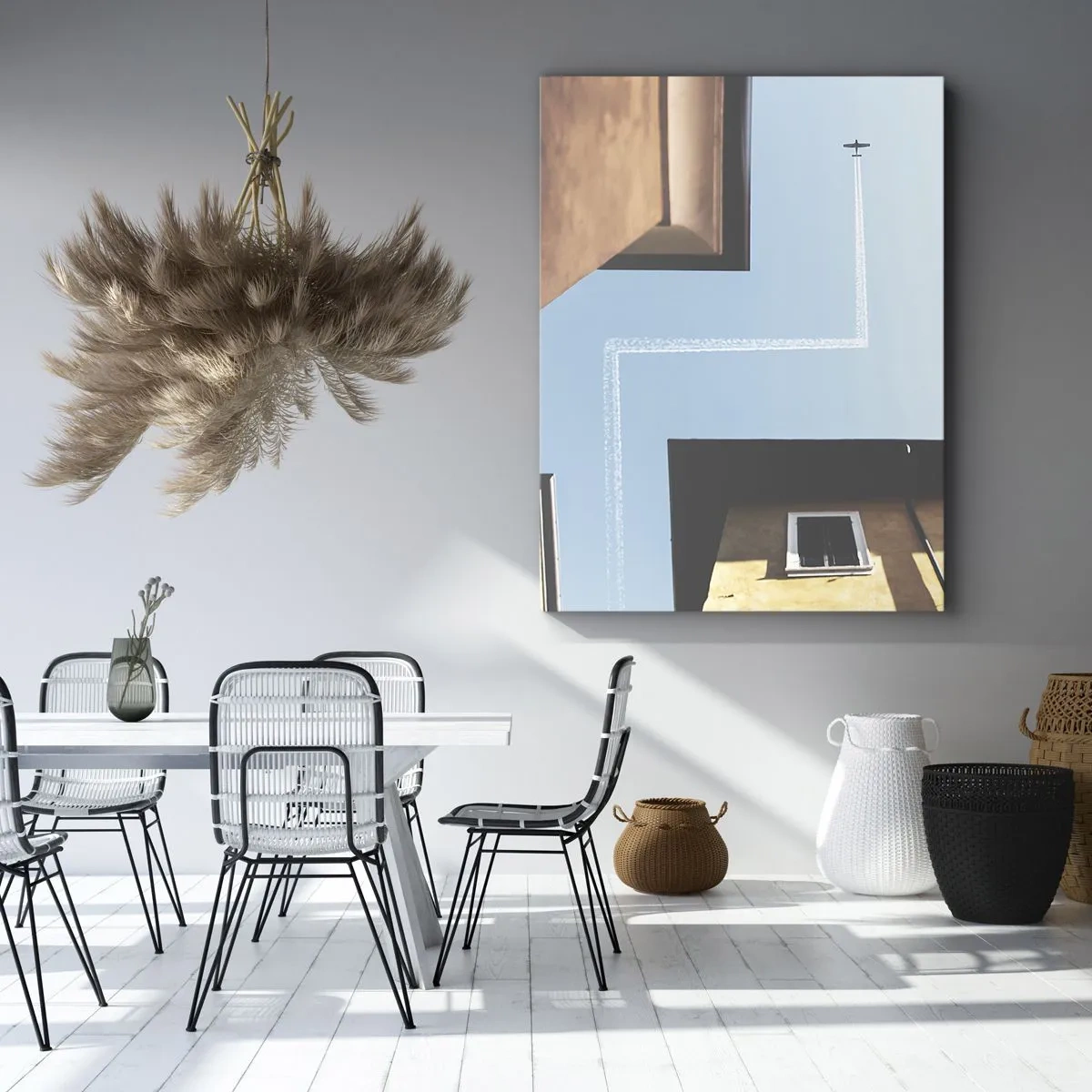 Canvastavla - Bild på duk - Ovanför stadens labyrint - 45x80 cm