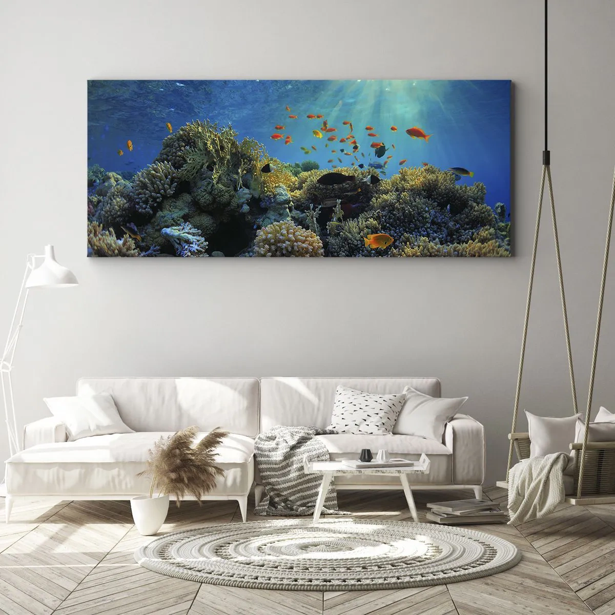 Canvastavla - Bild på duk - Undervatenskatter - 100x40 cm