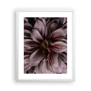 Affisch i vit ram - Blommigt hjärta - 40x50 cm