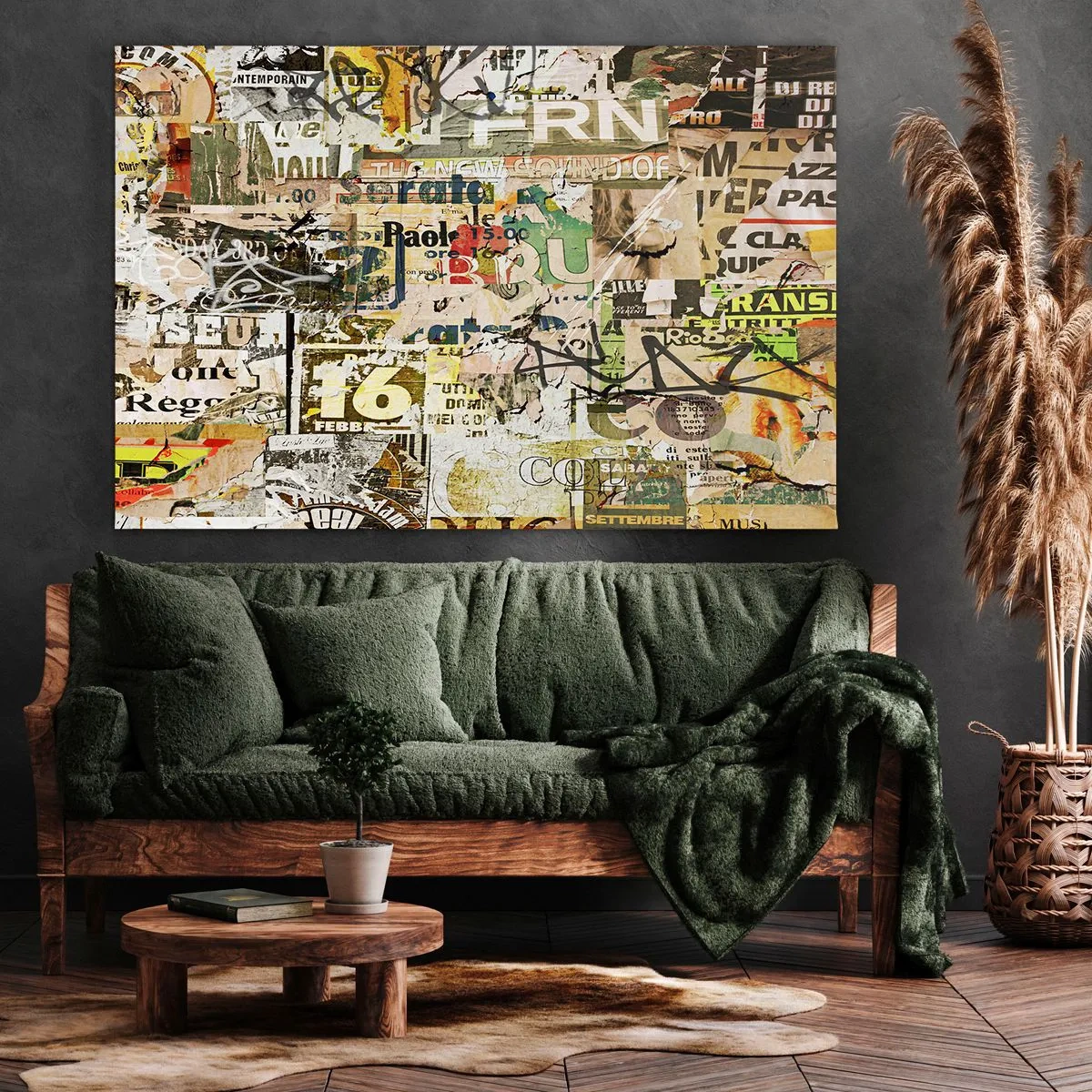 Canvastavla - Bild på duk - Oj, det händer saker och ting - 100x70 cm