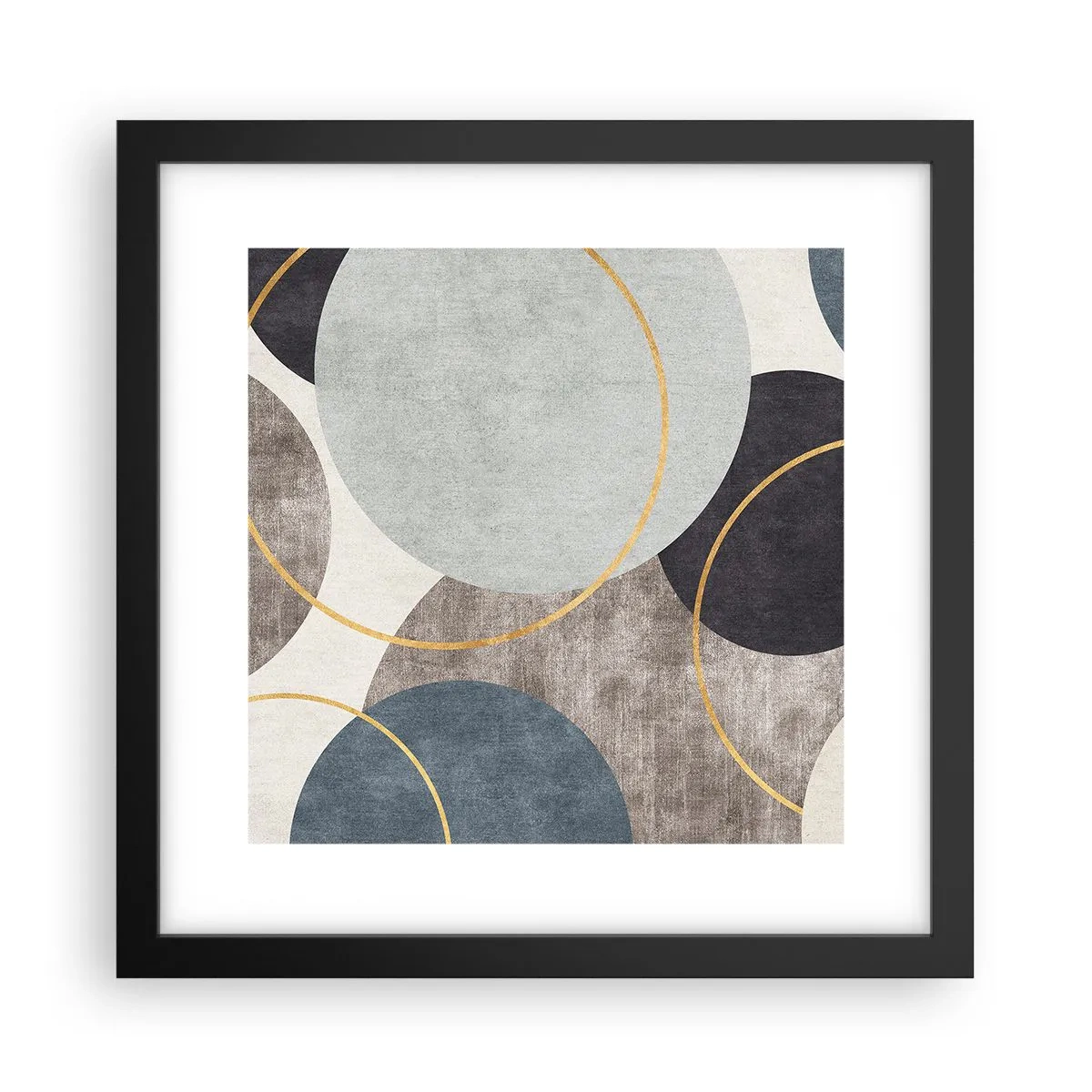 Affisch i svart ram - Cirkel efter cirkel - 30x30 cm
