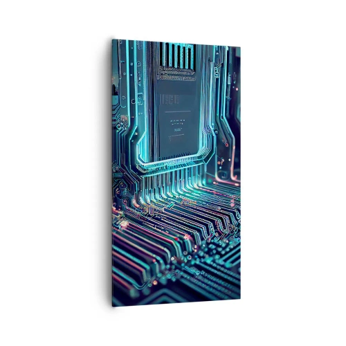 Canvastavla - Bild på duk - Så här tänker jag... - 65x120 cm