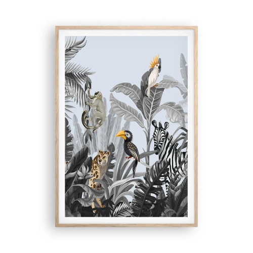Affisch i ram av ljusek - Afrikansk saga - 70x100 cm