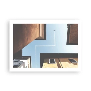 Affisch - Ovanför stadens labyrint - 70x50 cm