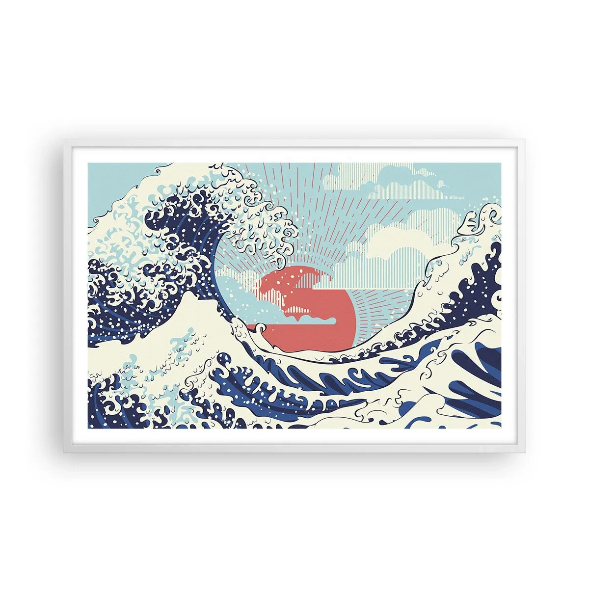 Affisch i vit ram - Ur japanska inspirationer - 91x61 cm