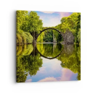 Canvastavla - Bild på duk - På skarven mellan två världar - 30x30 cm