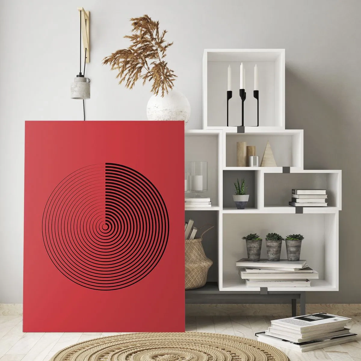 Glastavla - Bild på glas - Cirkulär rörelse - 80x120 cm