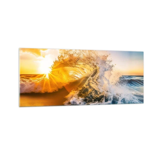 Glastavla - Bild på glas - Lek i sanden - 100x40 cm