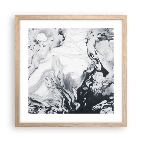 Affisch i ram av ljusek - Jordens inre - 40x40 cm