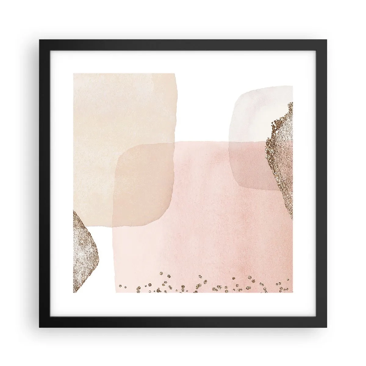 Affisch i svart ram - Titta genom färgen - 40x40 cm