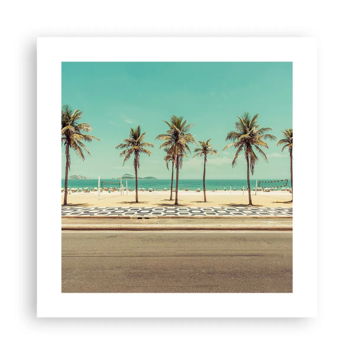 Affisch - På stranden - 40x40 cm