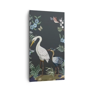 Canvastavla - Bild på duk - Fågelparad - 55x100 cm