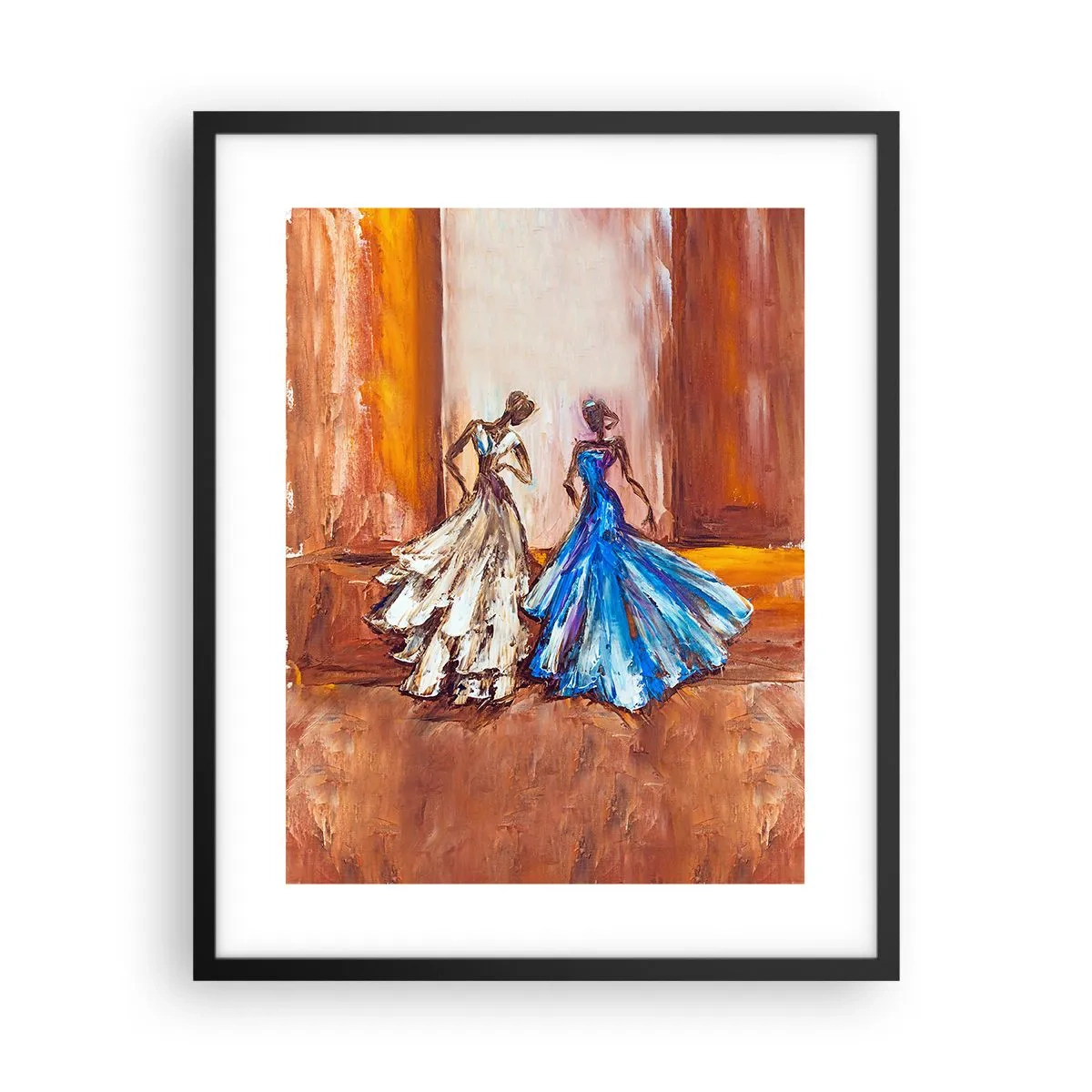 Affisch i svart ram - Prydlig duett - 40x50 cm