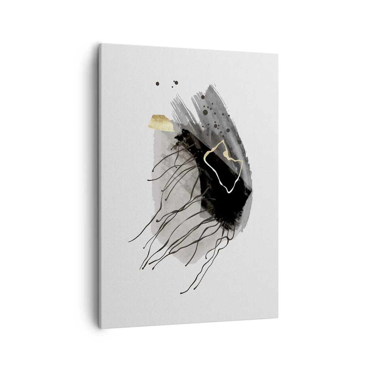 Canvastavla - Bild på duk - I svart och guld - 50x70 cm