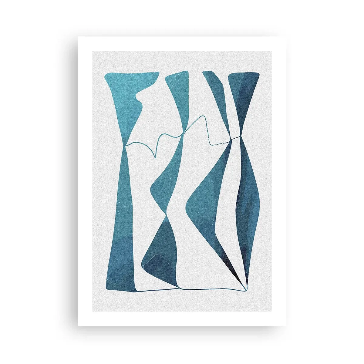 Affisch - Abstraktion: en turkos förening - 50x70 cm