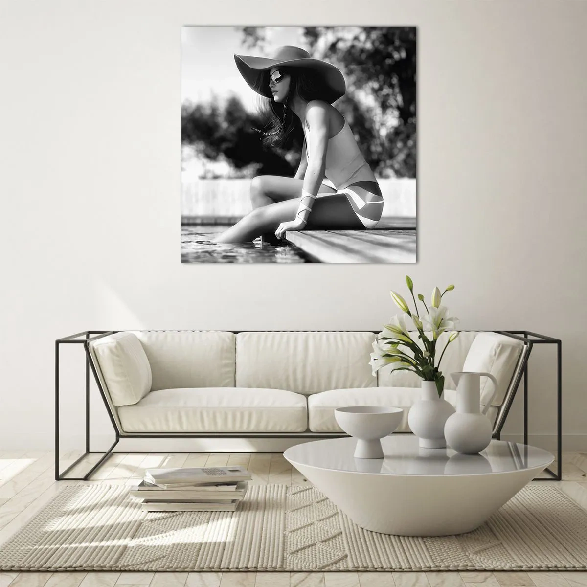 Glastavla - Bild på glas - En sommardröm - 70x70 cm